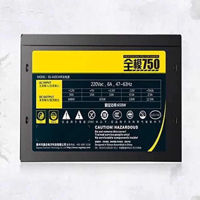 Alt view image 4 of 6 - PC PSU for RTX2080Ti I9 X399 X299 Z390 Silent Power Supply 650W Power Supply Full Module 750W