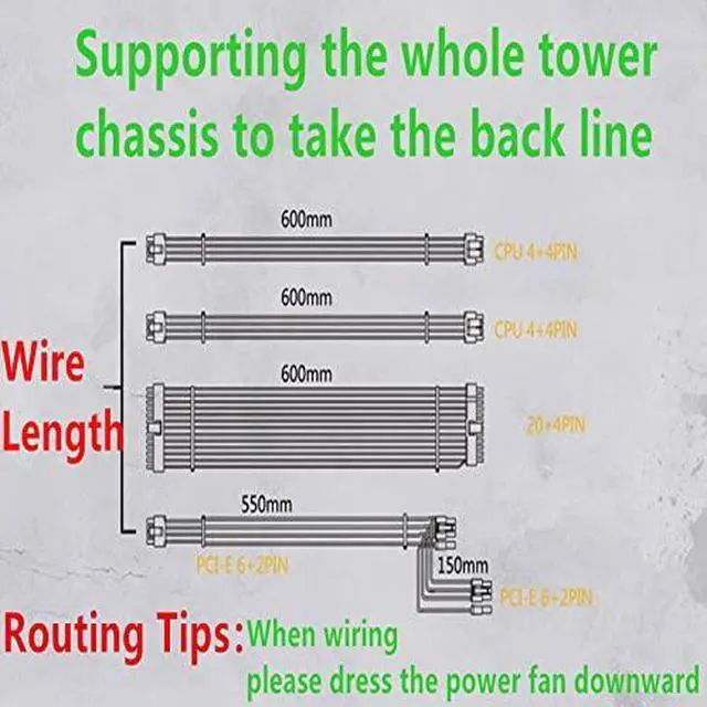 Alt view image 5 of 6 - PC PSU for RTX2080Ti I9 X399 X299 Z390 Silent Power Supply 650W Power Supply Full Module 750W