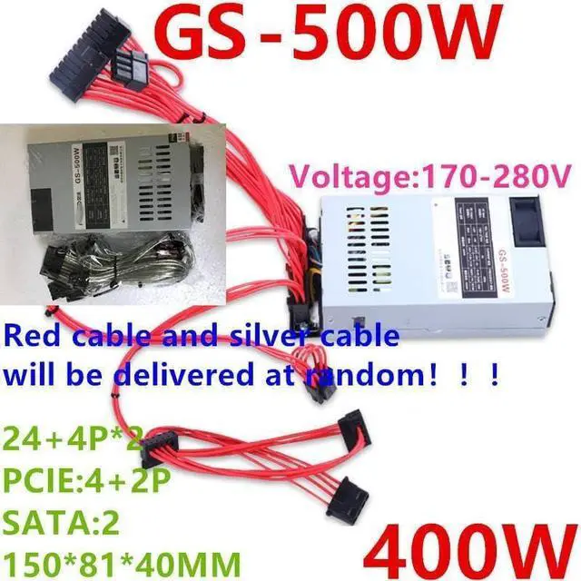 Alt view image 6 of 6 - PSU for Fenge ITX K39 K35 K49 S3 M41 M24 M47 Flex Small 1U Rated 400W Peak 500W Switching Power Supply GS-500W