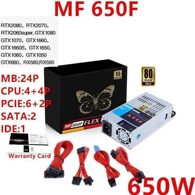 Alt view image 6 of 6 - PSU for Dianjipa 80plus Gold AIO ITX Flex POS NAS Small 1U K39 K17 K30 A4 S3 G5 Rated 650W Power Supply MF 650F