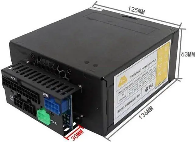 Alt view image 3 of 6 - PSU for Codegen AIO Full Module SFX 380W Switching Power Supply SH380WA8H