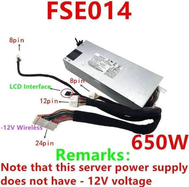 Alt view image 5 of 5 - PSU for 1U 650W Switching Power Supply FSE014 930G