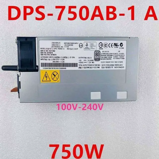 Alt view image 3 of 3 - PSU for X3550 3650 M4 750W Power Supply DPS-750AB-1 A 94Y8115 94Y8116 94Y8079 94Y8078 69Y5747 69Y5740 69Y5871