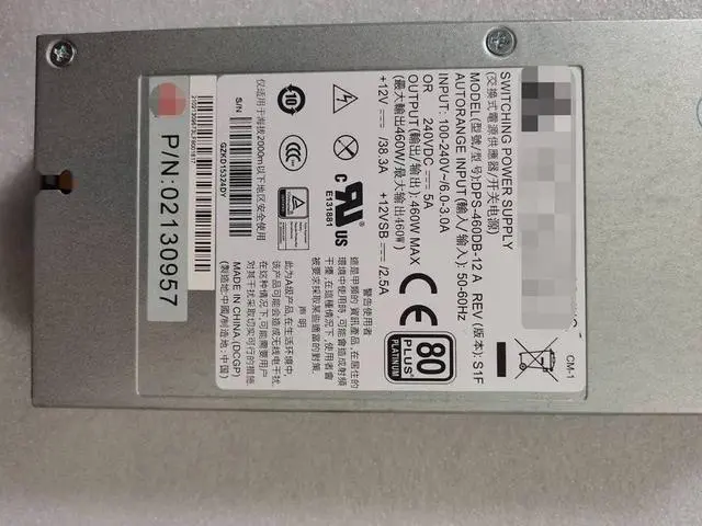 Alt view image 4 of 5 - DPS-460DB-12 A for RH1288 2288H V2 V3 server 460W power supply