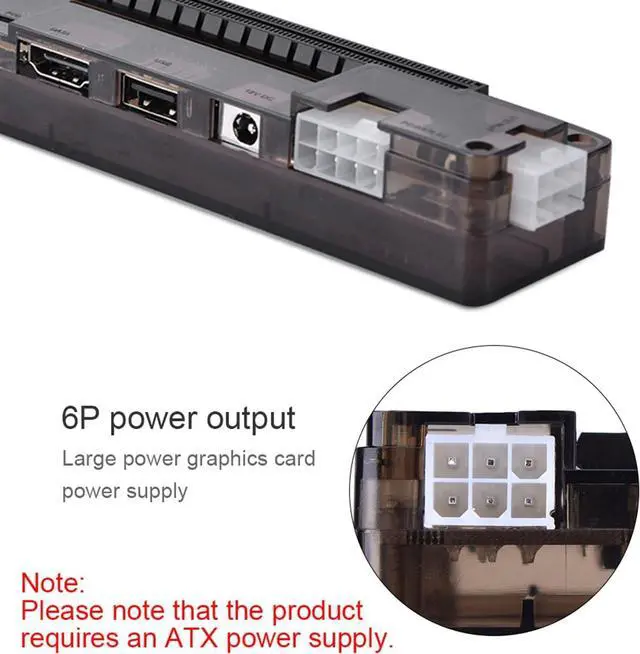 Alt view image 2 of 7 - Laptop External Independent Video Card Dock, GDC Notebook Docking Station M.2 A Key Laptop Video Card Dock for PCIE Without Power Supply