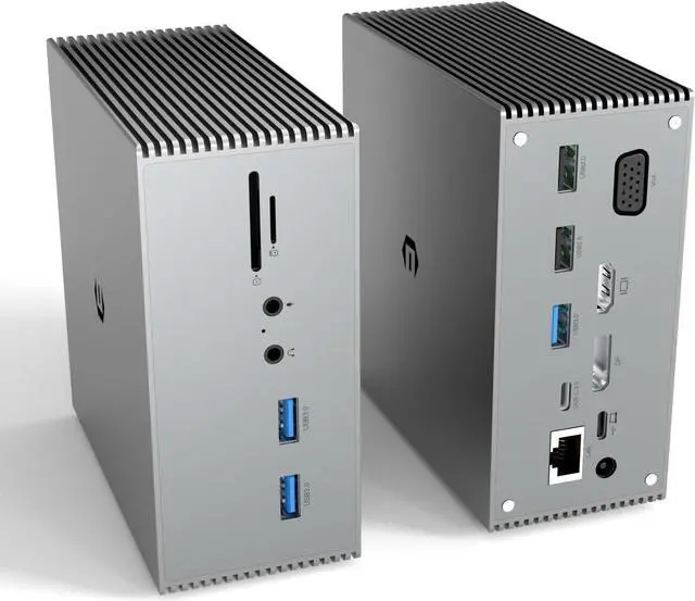 Main image of 16-in-1 USB-C Docking Station with Triple Display, 4K HDMI, DP, VGA, USB Ports, Ethernet, SD/TF Card Reader - Compatible with Windows - Mirror Mode Supported - Ideal for Adults and Kids
