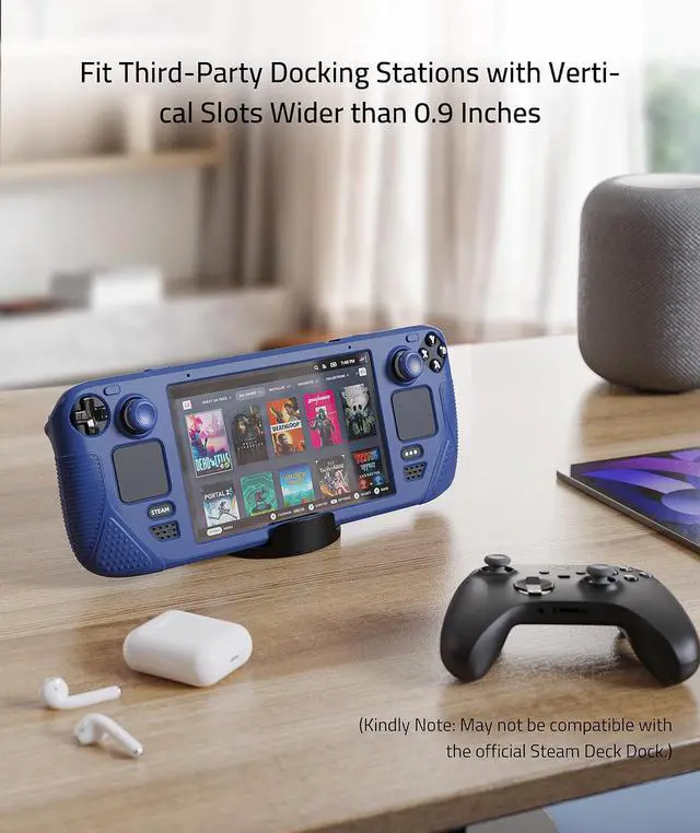 Alt view image 7 of 7 - Syntech Blue Protective Case with Docking Station Compatible with Steam Deck
