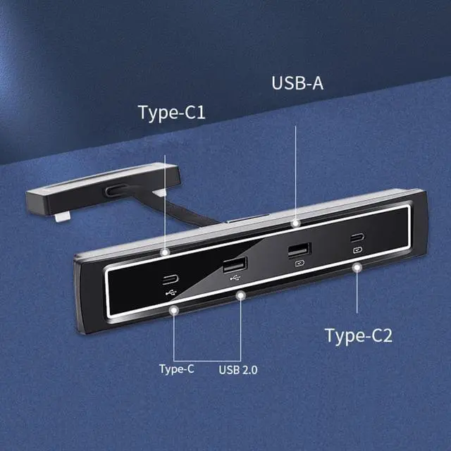 Alt view image 7 of 7 - 4 in 1 USB Docking Station Compatible for 3/Y 27W Quick Intelligent USB Shunt Hub Interior Decoration