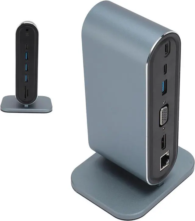 Main image of USB C Docking Station, 12 in 1 Universal Laptop Docking Station, 4K HD Multimedia Interface, 10 Gbps USB C and 5 Gbps USB A Data, Ethernet, AUX Port, Storage Card Slot