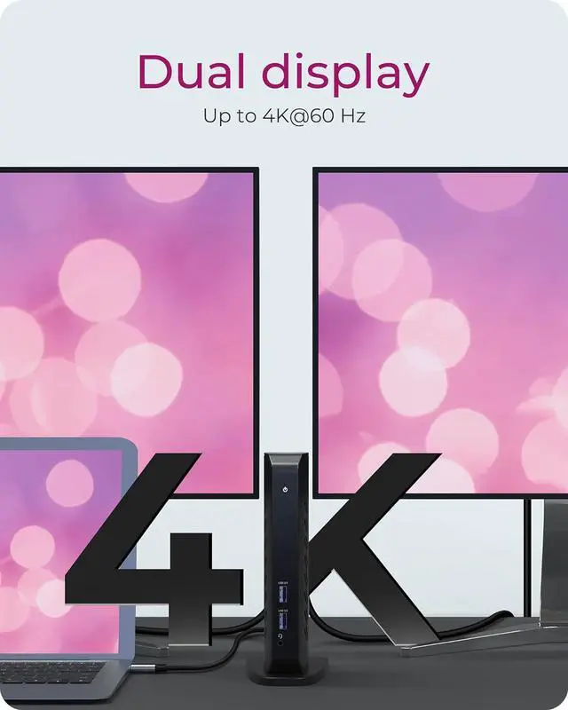 Alt view image 6 of 7 - ICY BOX USB-C Docking Station (11-in-1) with 2x HDMI & 2x DP, USB-C Docking Station for Laptop (Gigabit Ethernet, 6 USB 3.0 Ports), DisplayLink, IB-DK2252AC