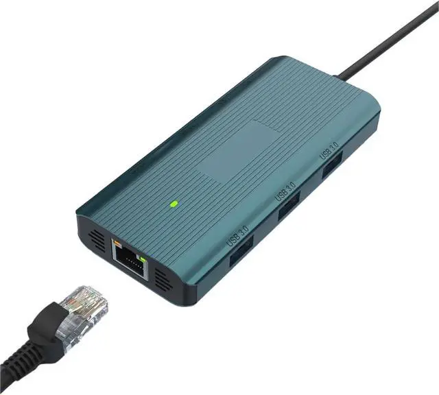 Alt view image 5 of 7 - USB C Docking Station 9 Ports Multi Functional with 1000M Ethernet 3 USB 4K30Hz HDTV Card Reader PD100W Charging