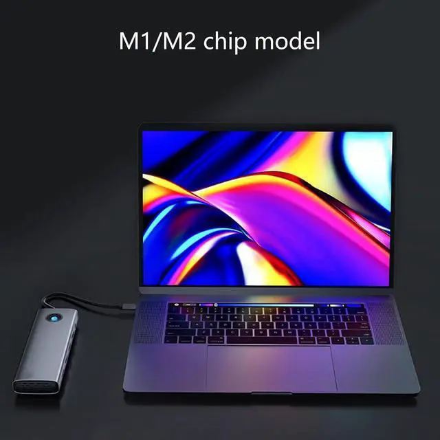 Alt view image 5 of 7 - USB C Adapter 10 in 1 Docking Station with Video 1000M Ethernet PD100W Charging USB3.0 3Ports 5Gbps Fast Data Transfer