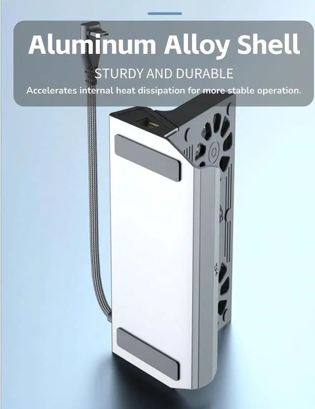 Alt view image 6 of 7 - 10 in 1 Docking Station with Dual Cooling Fan, 4K 60Hz HD Multimedia Interface, 100W Charging for Steam Deck,