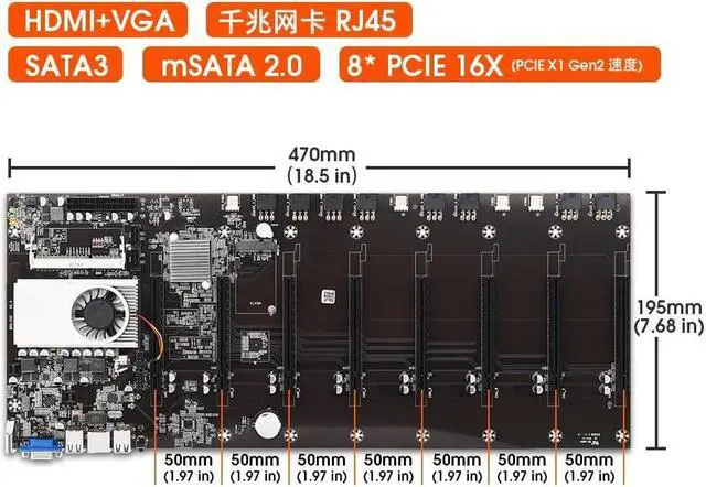 Alt view image 5 of 5 - SAAWEE 2000W 2400W 2600W 180V-260V ATX ETH Bitcoin Mining Motherboard Power Supply with BTC-S37 D37 T37 for BTC Mining Bitcoin Miner(BTC-T37)