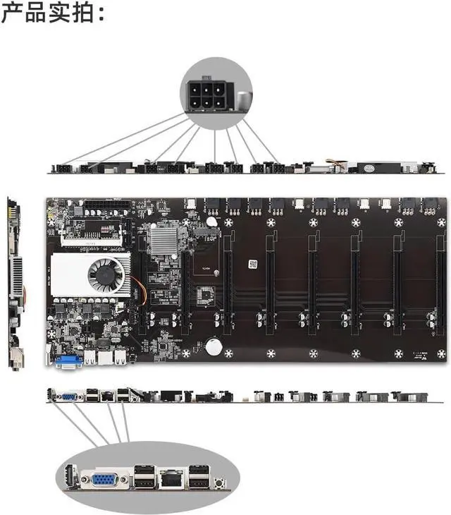 Alt view image 2 of 5 - SAAWEE 2000W 2400W 2600W 180V-260V ATX ETH Bitcoin Mining Motherboard Power Supply with BTC-S37 D37 T37 for BTC Mining Bitcoin Miner(BTC-T37)