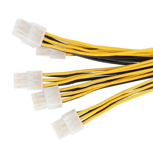 Alt view image 5 of 6 - JDIME 6 Pin Connector Server Power Supply Cable Pcie Express for Antminer S9 S9I Z9 for P3 P5 Support Miner PSU Cable(8pcs)