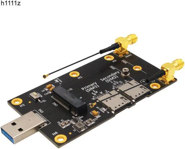 Main image of NGFF M.2 Key B to USB 3.0 Adapter Expansion Card for 3G/4G/5G Module M.2 Wifi Card with Dual NANO SIM Card Slot 2.4G/5G Antenna