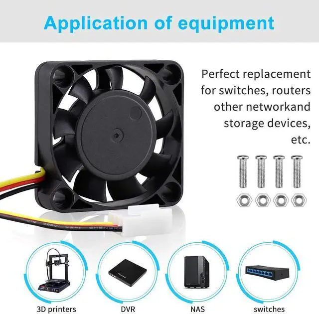 Alt view image 4 of 7 - Wathai 40mm x 10mm DC Brushless Fan 12V 3Pin Cooling for 3D Printing, PC Computer Case, CPU Replacement, Graphics Card, Raspberry PI