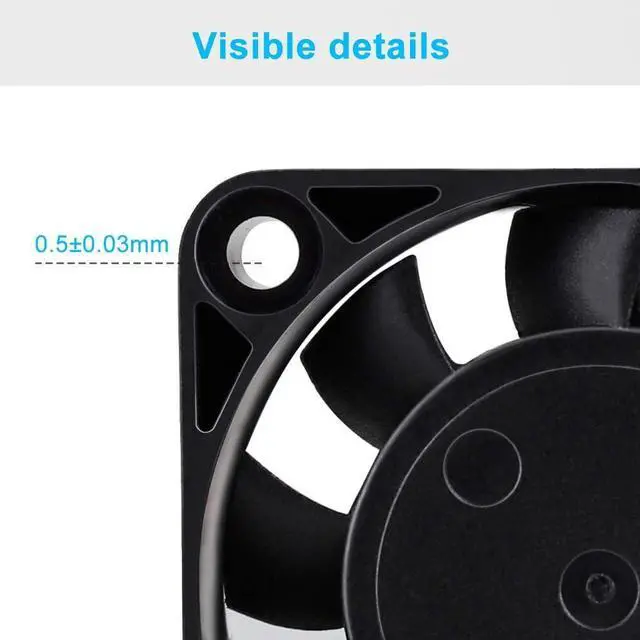 Alt view image 5 of 7 - Wathai 40mm x 10mm DC Brushless Fan 12V 3Pin Cooling for 3D Printing, PC Computer Case, CPU Replacement, Graphics Card, Raspberry PI