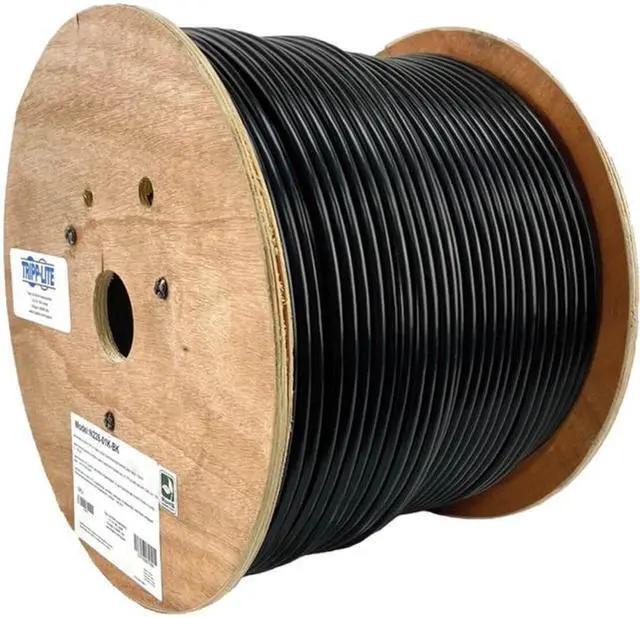 Alt view image 14 of 16 - TRIPP LITE N228-01K-BK 1000 ft. Cat6/Cat6e 600 MHz Solid-Core Outdoor-Rated (UTP) Bulk Ethernet Cable - Black, 1000 ft.