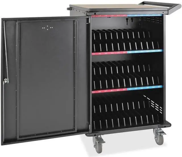 Alt view image 17 of 20 - Tripp-Lite Accessory CSC36AC 36 Device Charging Station Cart for Chromebooks Laptops Black