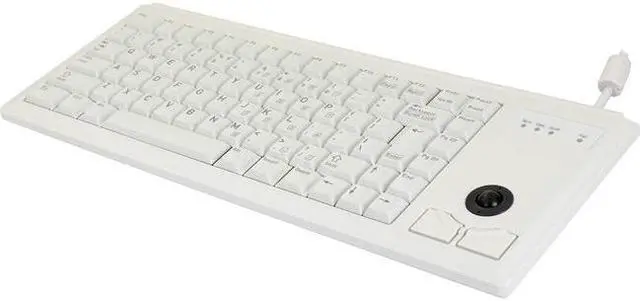 Alt view image 6 of 8 - Gray 83 Key Compact PS/2 Keyboard with Trackball