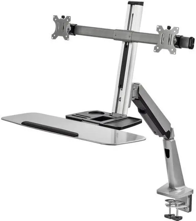 Alt view image 11 of 17 - Siig Mounting Arm For Monitor Keyboard - Silver