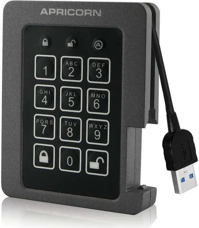 Alt view image 11 of 11 - Apricorn Aegis Padlock 2 TB SSD 256-Bit, FIPS 140-2 Level 2 Validated Ruggedized USB 3.0 Encrypted External Portable Drive (ASSD-3PL256-2TBF)
