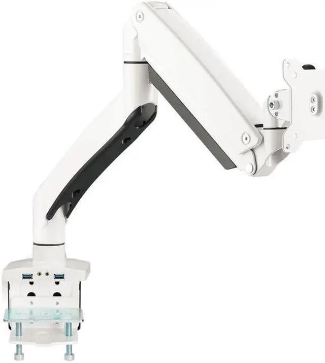 Alt view image 9 of 17 - Siig Mounting Arm For Flat Panel Display Curved Screen Display Monitor - White