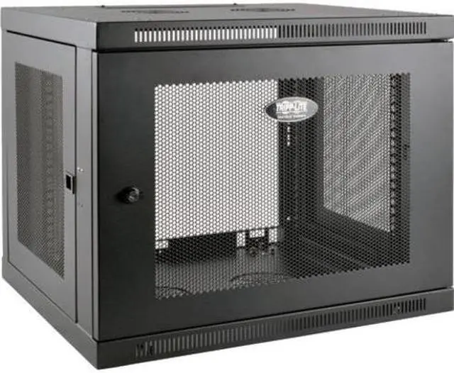 Alt view image 6 of 17 - Tripp Lite 9U Wall Mount Rack Enclosure Server Cabinet Low Profile Deep