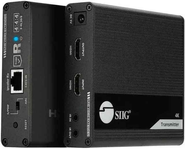 Alt view image 9 of 16 - SIIG AC CEH26L11S1 ipcolor 4K HDMI20 Extender with IR HDR and ARC
