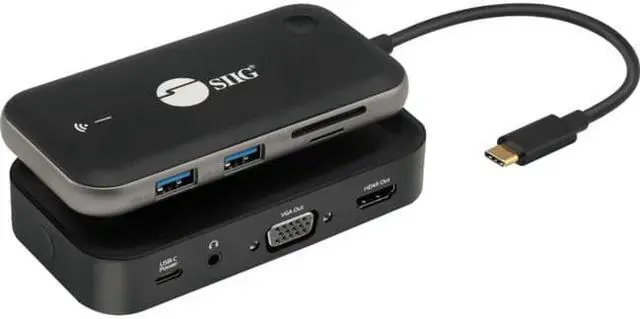 Alt view image 10 of 17 - SIIG AC CEH26P11S1 1080p Wireless USBC Video Hub Extender 32ft Color Box
