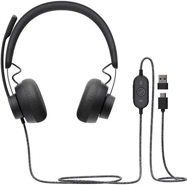 Alt view image 9 of 17 - Logitech Zone Wired Noise Cancelling Headset, Certified for Microsoft Teams