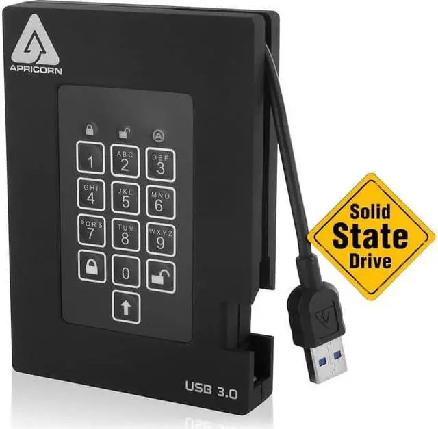 Alt view image 11 of 14 - Apricorn Aegis Padlock Fortress A25-3Pl256-S2000f 2 Tb Solid State Drive - 2.5" External - Black