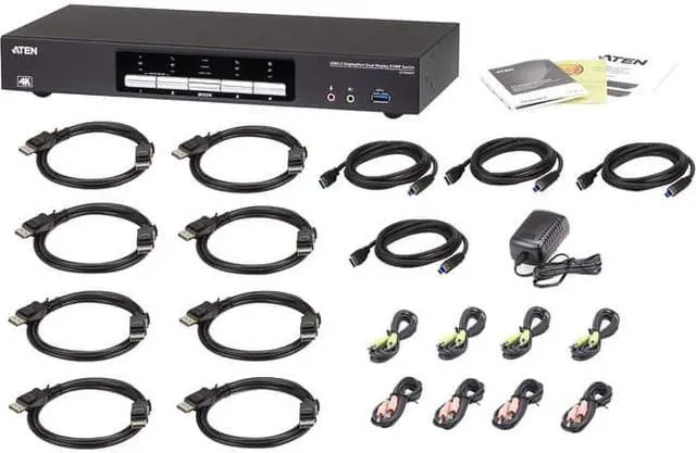 Alt view image 9 of 13 - 2 Port USB3.0 4K DisplayPort Dual Display KVMP