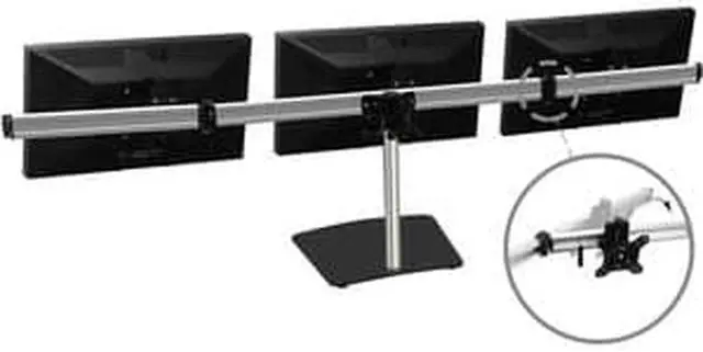 Alt view image 13 of 20 - Siig Easy-Adjust Triple Monitor Desk Stand - 13" To 27"
