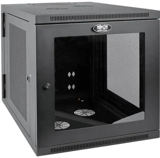 Alt view image 8 of 15 - Tripp Lite SRW12US33G SmartRack 12U Server-Depth Wall-Mount Rack Enclosure Cabinet