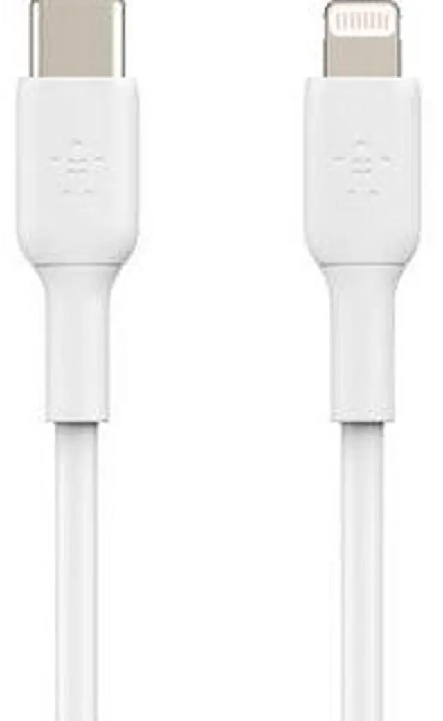 Alt view image 17 of 20 - BELKIN CAA003bt1MWH White BOOST CHARGE USB-C Cable with Lightning Connector