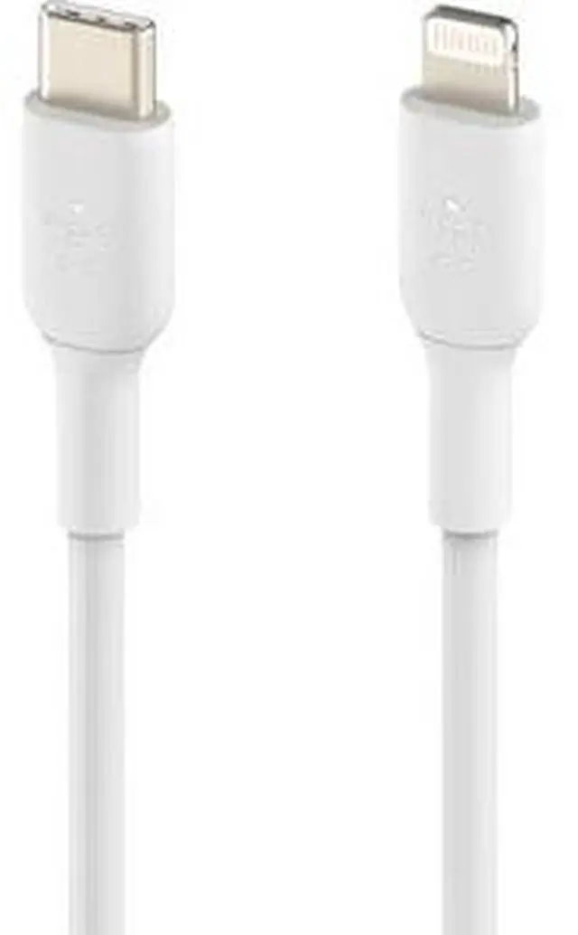Alt view image 19 of 20 - BELKIN CAA003bt1MWH White BOOST CHARGE USB-C Cable with Lightning Connector