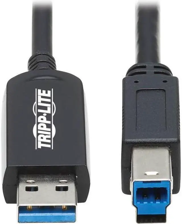 Alt view image 8 of 9 - Tripp Lite USB-A to USB-B Fiber Active Optical Cable AOC USB 3.2 Gen 1 15M (U328F-15M)