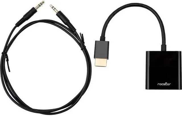 Alt view image 6 of 7 - Rocstor Premium Hdmi To Vga + 3.5Mm Audio Adapter