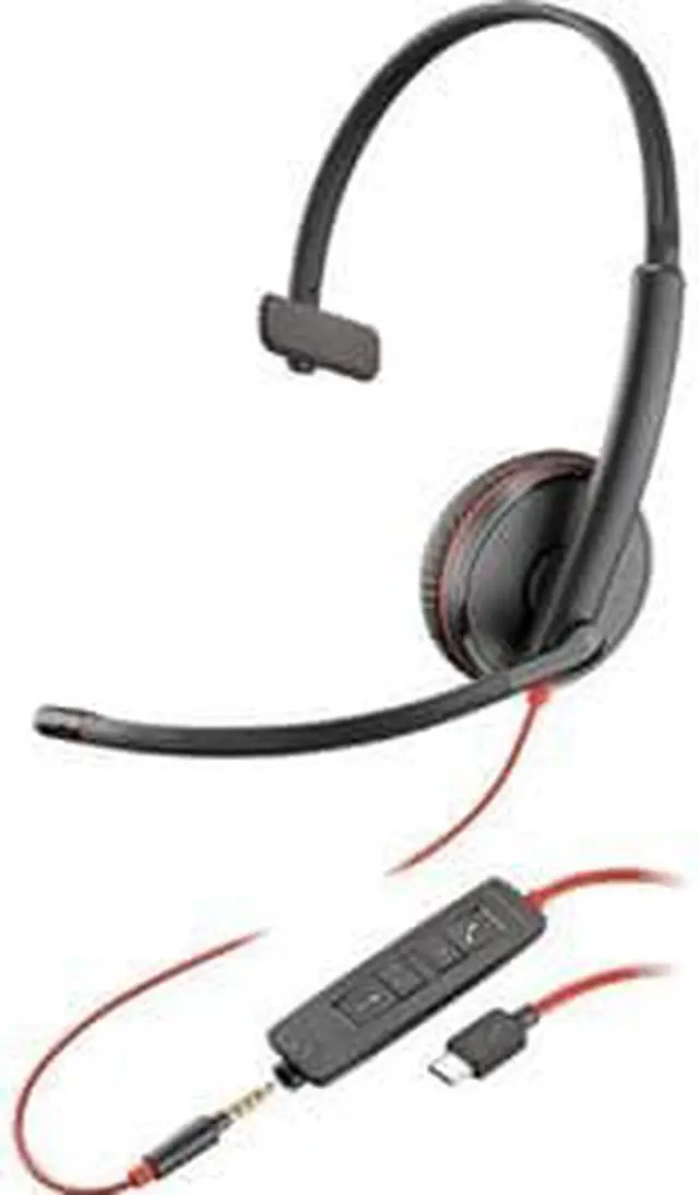 Alt view image 2 of 2 - Plantronics Blackwire 3215 USB-C Headset, On-Ear Mono Headset, Wired