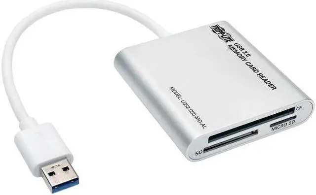 Alt view image 15 of 20 - Tripp Lite U352-000-MD-AL USB 3.0 A (MALE) USB 3.0 SuperSpeed Multi-Drive Memory Card Reader/Writer, Aluminum Case