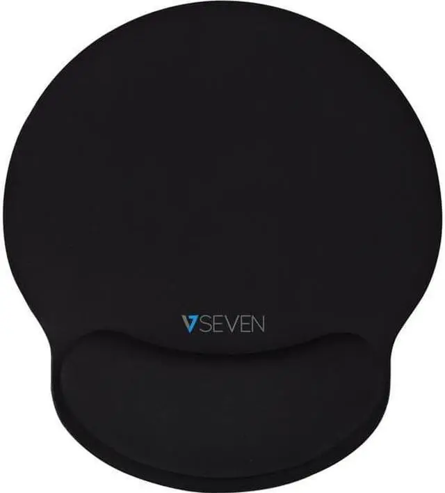 Alt view image 9 of 9 - V7 Visco Foam Non-Skid Mouse Pad With Wrist Pillow Black (MP03BLK)