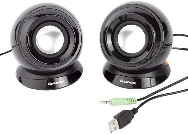 Alt view image 19 of 20 - Lenovo M0520 2.0 Speaker System - 2 W RMS - Black