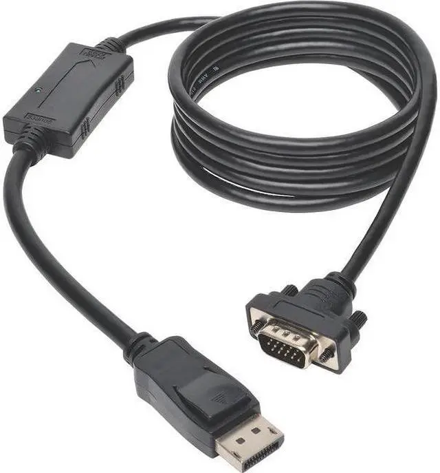 Alt view image 12 of 13 - Tripp Lite P581-006-VGA-V2 6 ft. DisplayPort 1.2 to VGA Active Adapter Cable, DP with Latches to HD15 (M/M), 1920x1200/1080p