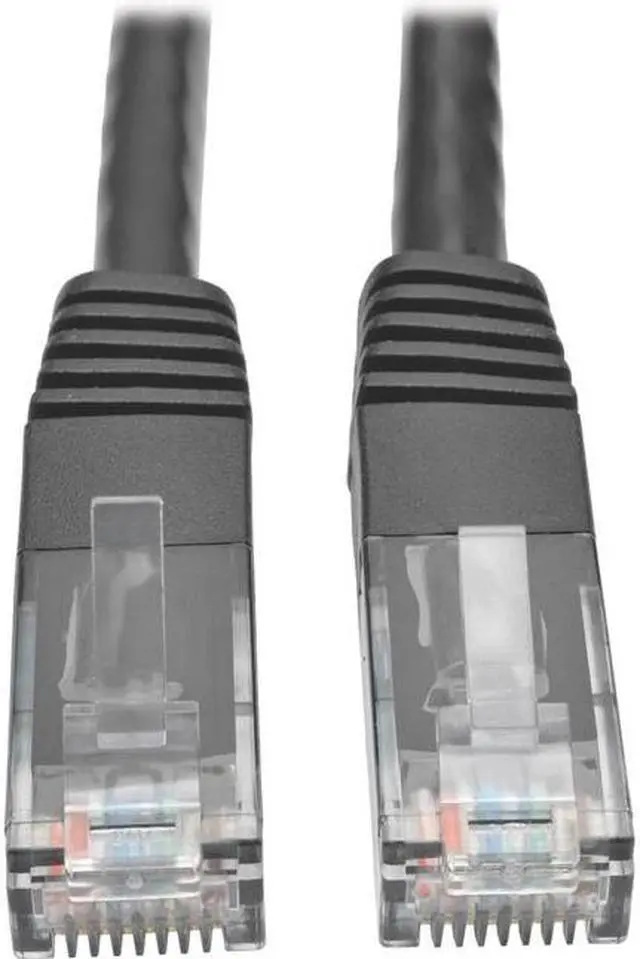 Alt view image 9 of 9 - Tripp Lite Cat6 Gigabit Molded Patch Cable, 15 ft. RJ45 (M/M), 550MHz 24 AWG Black 15' (N200-015-BK)