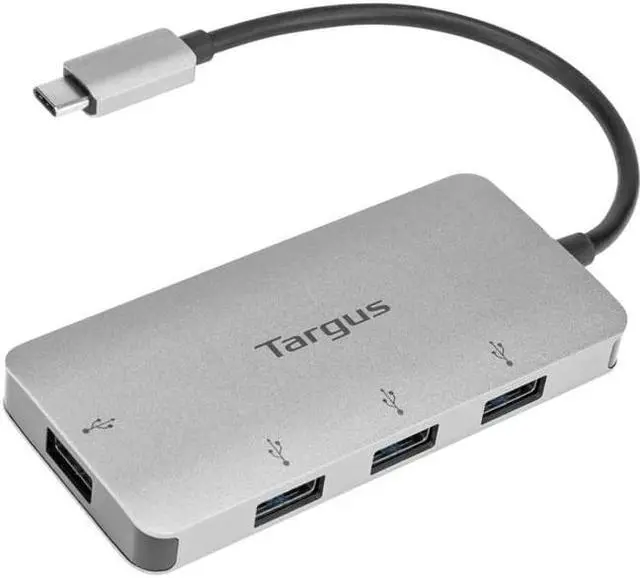 Alt view image 7 of 7 - Targus USB-C to 4-Port USB-A Hub - USB Type C - External - 4 USB Port(s) - 4 USB 3.0 Port(s) - PC, Mac, Chrome - ACH226BT