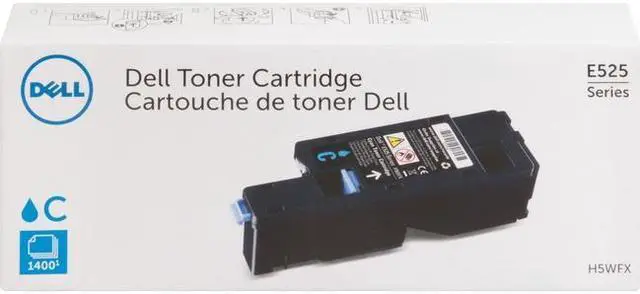 Alt view image 8 of 9 - Dell H5wfx Toner, 1,400 Page-Yield, Cyan H5WFX