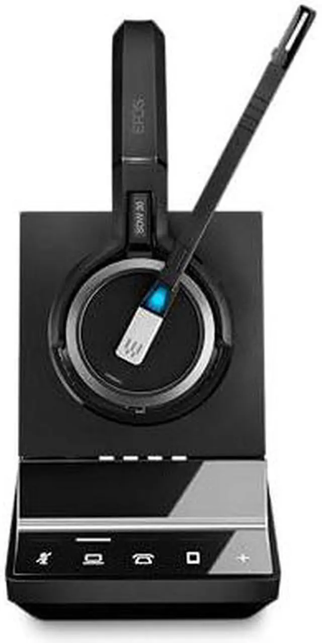 Alt view image 11 of 12 - Sennheiser SDW 5035 (506596) - Single-Sided (Monaural) Wireless Dect Headset for Desk Phone Softphone/PC Connections Dual Microphone Ultra Noise Cancelling, Black